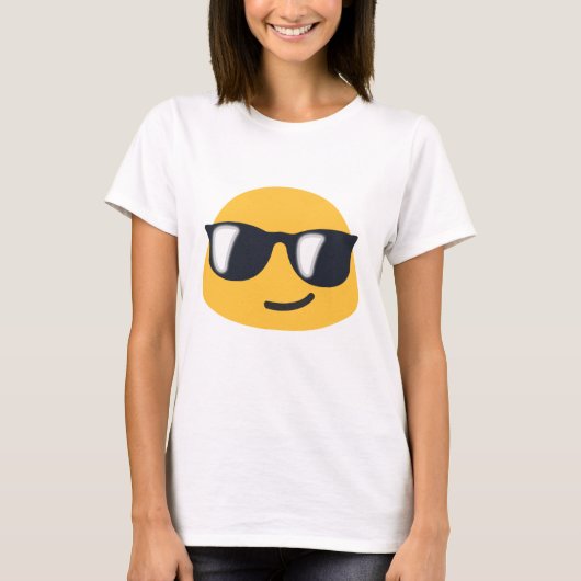 Sonnenbrille Emoji T-Shirt (Vorderseite)