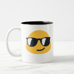 Sonnenbrille Emoji Zweifarbige Tasse