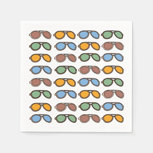 Sonnenbrille Farbenfrohe Sommersonne Pool Party Serviette (Vorderseite)