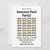 Sonnenbrille farbenfrohe Sommersonnenbrille Einladung (Vorderseite)