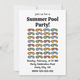 Sonnenbrille farbenfrohe Sommersonnenbrille Einladung