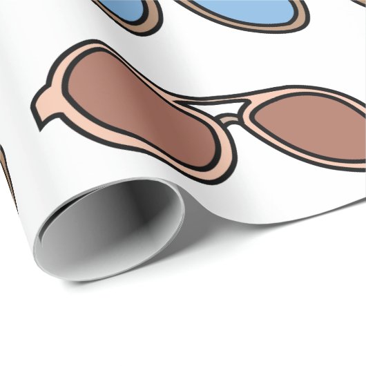 Sonnenbrille farbenfrohe Sommersonnenbrille Geschenkpapier (Rolleneckpunkt)