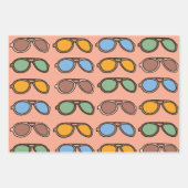 Sonnenbrille farbenfrohe Sommersonnenbrille Geschenkpapier Set (Vorderseite 2)