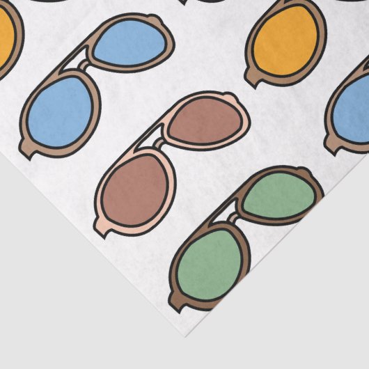 Sonnenbrille farbenfrohe Sommersonnenbrille Seidenpapier (Detail)