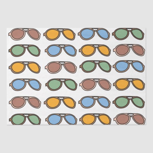 Sonnenbrille farbenfrohe Sommersonnenbrille Seidenpapier (Vorderseite)