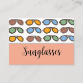 Sonnenbrille farbenfrohe Sommersonnenbrille Visitenkarte (Vorderseite)