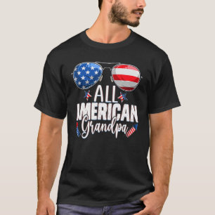 Sonnenbrille ganz Amerika Großvater 4. Juli Pawpaw T-Shirt
