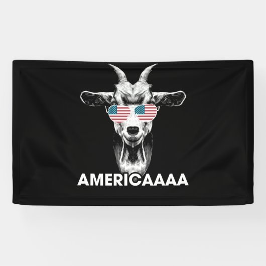 Sonnenbrille Goat Americaa 4. Juli Patriotic Banner (Horizontal)