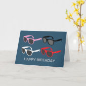 Sonnenbrille Happy Birthday Card Karte (Gelbe Blume)