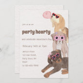 Sonnenbrille Hundetag Einladung (Vorne/Hinten)