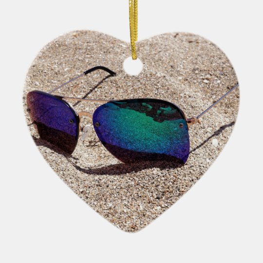 Sonnenbrille Keramik Herz-Ornament