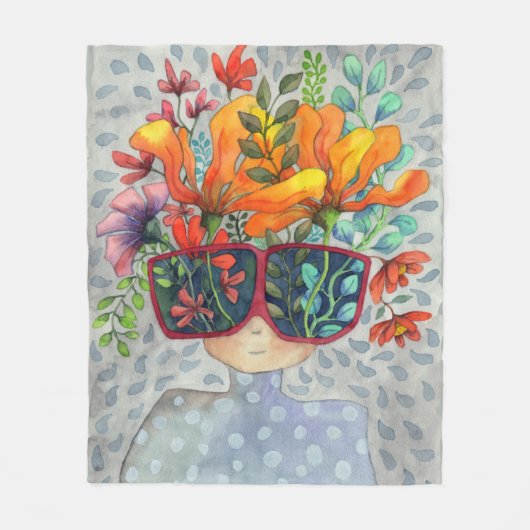 Sonnenbrille Kreativität Fleece Blanket (Vorderseite)