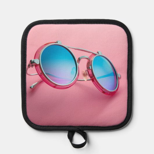 Sonnenbrille Küchen-Accessoire, pink cool Topflappen (Vorderseite)