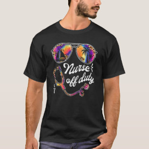 Sonnenbrille Leopard Gefärbte Krawatte Nurse Off D T-Shirt