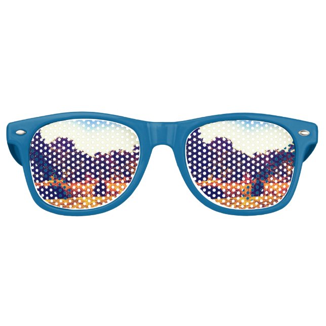 Sonnenbrille mit coolen blauen Bäumen (Vorderseite)