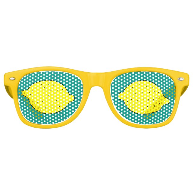 Sonnenbrille mit gelben Zitronenfrüchten Party-Sch (Vorderseite)