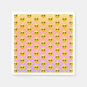 Sonnenbrille mit Polka Dot Hintergrund Serviette