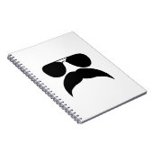 Sonnenbrille mit Schnurrbart - Farbe auswählen Notizblock (Rechte Seite)