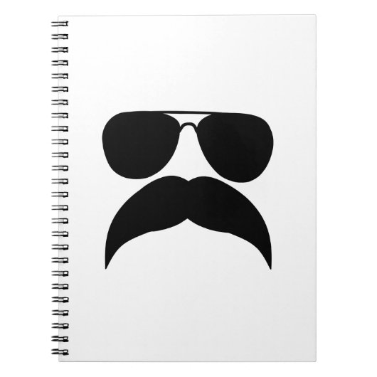 Sonnenbrille mit Schnurrbart - Farbe auswählen Notizblock (Vorderseite)