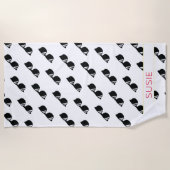 Sonnenbrille Muster NAME School Colors Grad Fun Strandtuch (Vorderseite)