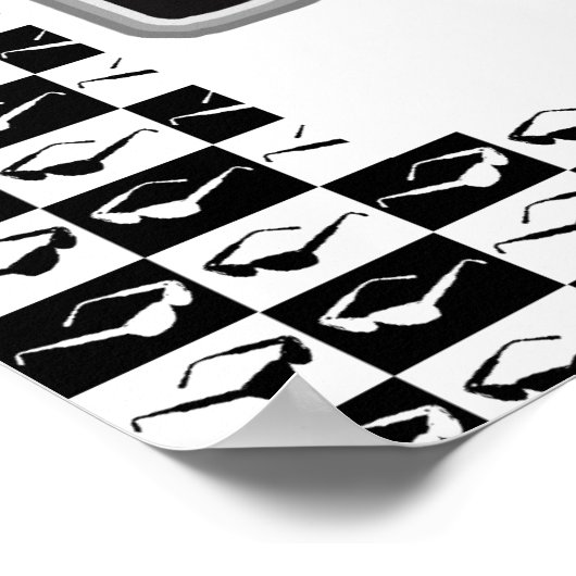 Sonnenbrille nach Dunkel! Poster (Ecke)