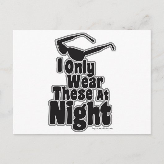 Sonnenbrille nach Dunkelheit Postkarte (Vorderseite)