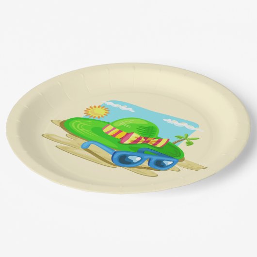 Sonnenbrille Pappteller (Schrägansicht)