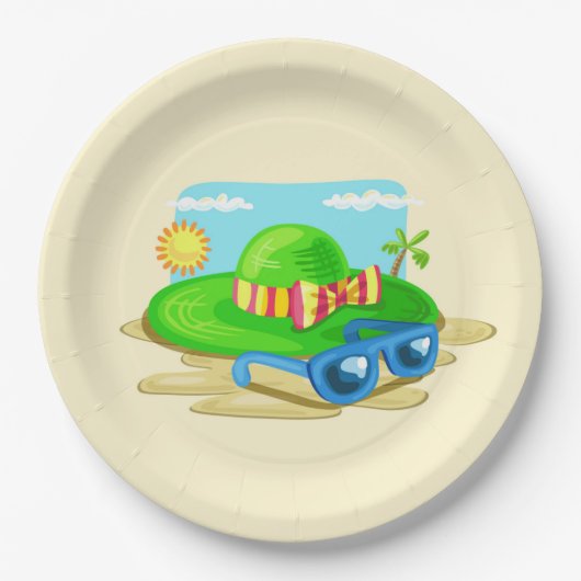 Sonnenbrille Pappteller (Vorderseite)