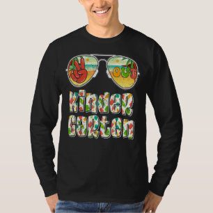 Sonnenbrille Peace Out Kindergarten Lehrer Graduat T-Shirt