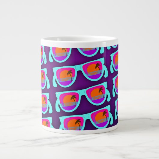 Sonnenbrille Phantastisch Retro Fun Muster Jumbo-Tasse (Vorderseite)