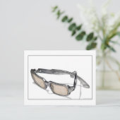 Sonnenbrille Postkarte (Stehend Vorderseite)