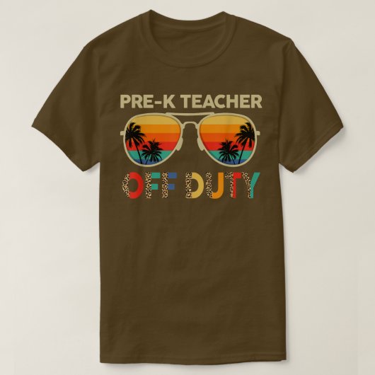 Sonnenbrille Pre-K-Lehrer von Duty Leopard Letzten T-Shirt (Design vorne)