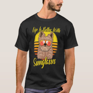 Sonnenbrille Retro Sonnenuntergang Strand Urlaub Y T-Shirt