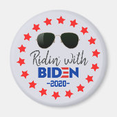 Sonnenbrille Ridin' mit Joe Biden Präsident 2020 Magnet (Vorne)