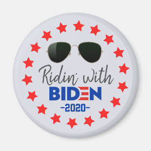 Sonnenbrille Ridin' mit Joe Biden Präsident 2020 Magnet
