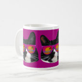 Sonnenbrille Rocking Tuxedo Katze Spaß Kunst Epic Kaffeetasse (Vorderseite Links)
