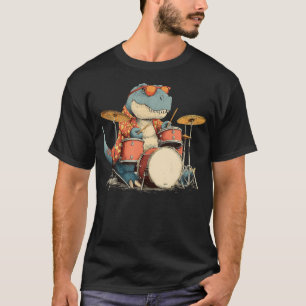 Sonnenbrille Rockstar Dinosaurier Mit Cool Drums K T-Shirt