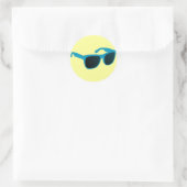 Sonnenbrille Runder Aufkleber (Tasche)