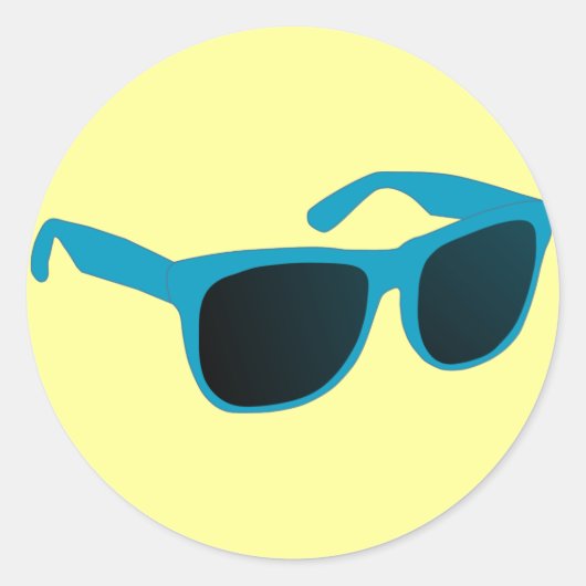 Sonnenbrille Runder Aufkleber (Vorderseite)