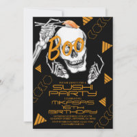 Sonnenbrille Skelett Sushi Halloween-Party