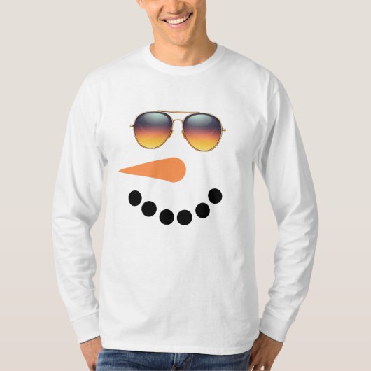 Sonnenbrille Snowman - Winterurlaub Weihnachten T-Shirt (Vorderseite)