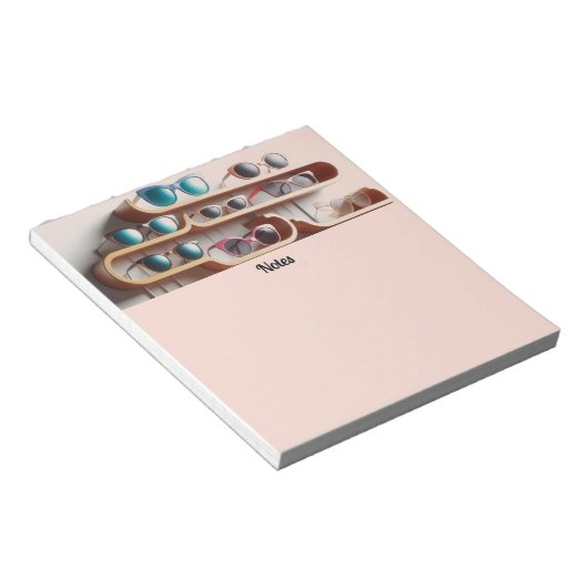 Sonnenbrille Stilvoll farbenfroh modisches Notepad Notizblock (angewinkelt)