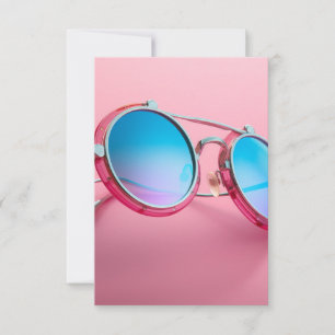 Sonnenbrille thematisiertes Design, rosa cool Dankeskarte
