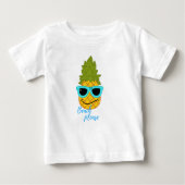 Sonnenbrille und Ananas-Kälte Baby T-shirt (Vorderseite)