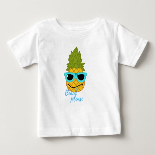 Sonnenbrille und Ananas-Kälte Baby T-shirt (Vorderseite)