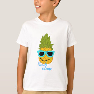 Sonnenbrille und Ananas-Kälte T-Shirt