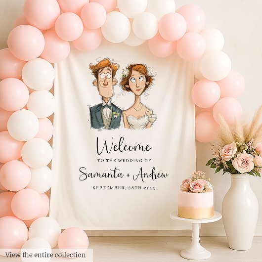 Sonnenbrille und Groom Hochzeitskulisse Wasserfarb Wandteppich