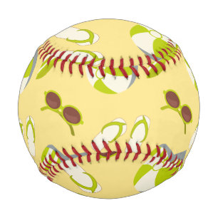 Sonnenbrille und Sonnenhut mit klarem Strandbild Baseball