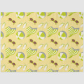 Sonnenbrille und Sonnenhut mit klarem Strandbild Seidenpapier (Vorderseite)