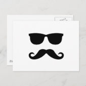 Sonnenbrille und "Stache Postkarte (Vorne/Hinten)